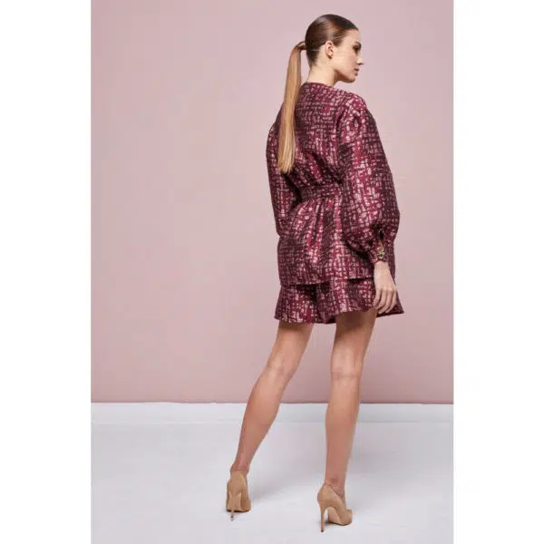 Poca & Poca Brassy princess burgundy blouse, view 4