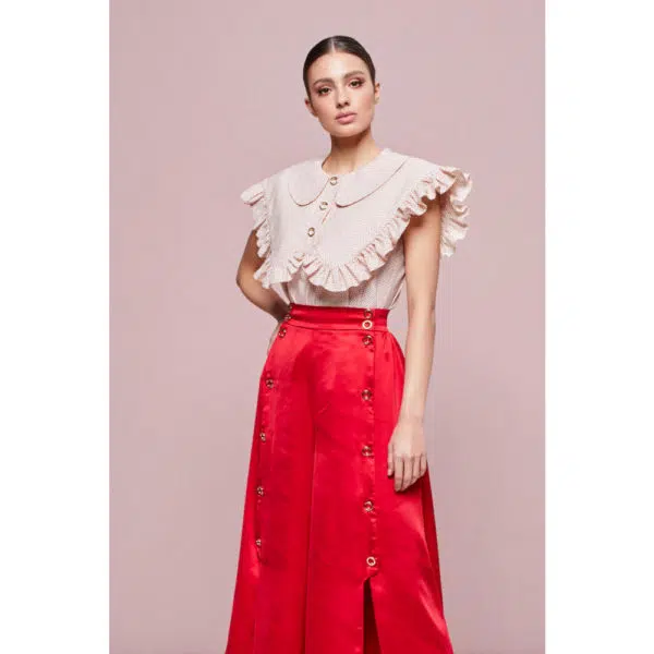 Poca & Poca Love garden white red blouse, view 4