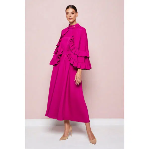 Poca & Poca Poppy hills purple midi dress, view 3