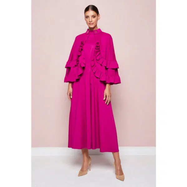 Poca & Poca Poppy hills purple midi dress, view 2