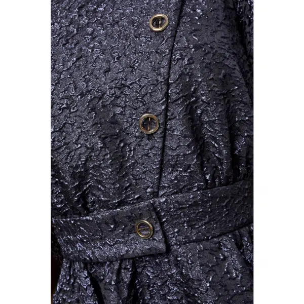 Poca & Poca Dark knight black textured dress, view 7
