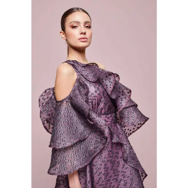 Poca & Poca Dark orchid pink flowy dress, view 6