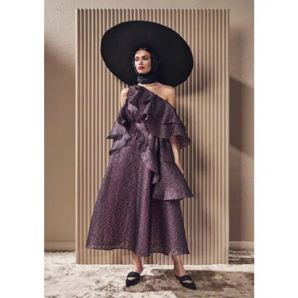 Poca & Poca Dark orchid pink flowy dress, view 2