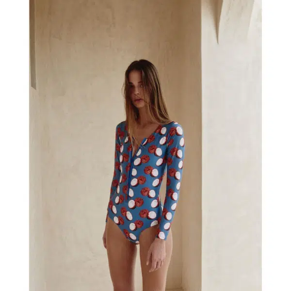 Verdelimon Paradiso swimwear blue cocos one piece, view 2