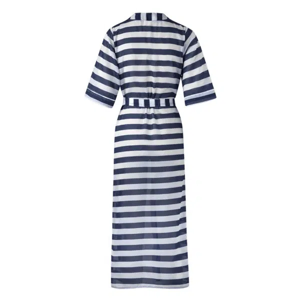 Verdelimon Blue strips swimwear cover up, view 2