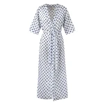 Blue dots swimwear cover up – One Size   Luxury Shoes 