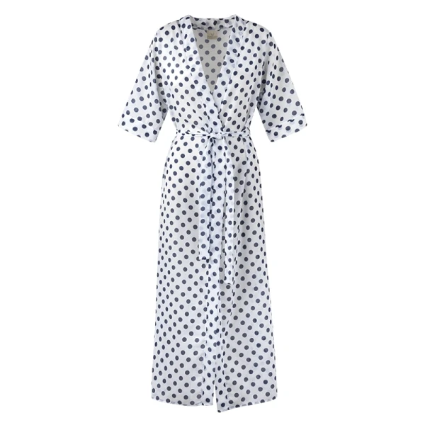 Blue dots swimwear cover up – One Size   Luxury Shoes 