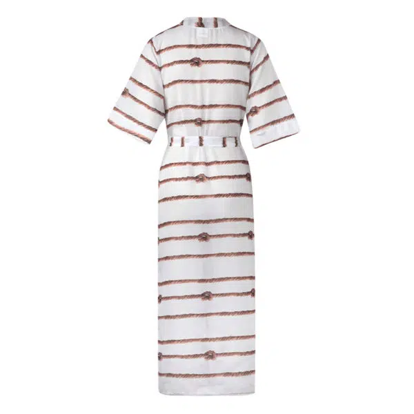 Verdelimon White ropes swimwear cover up, view 2