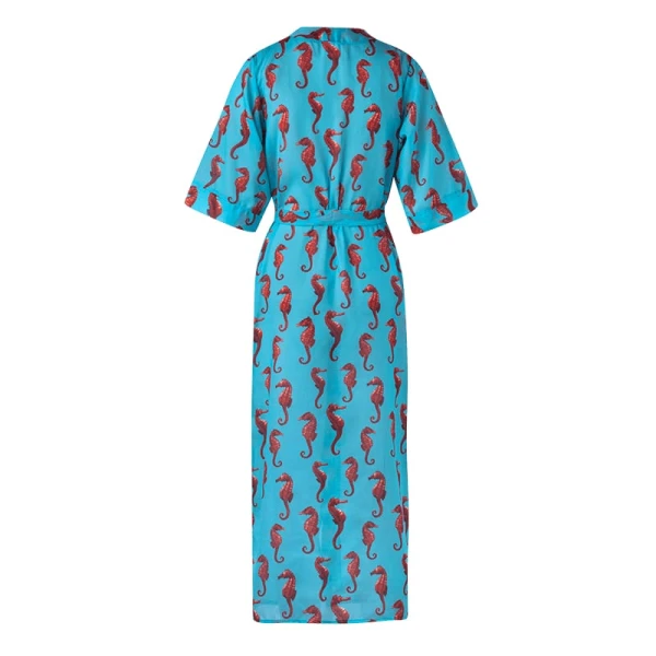 Blue dots swimwear cover up – One Size   Luxury Shoes 