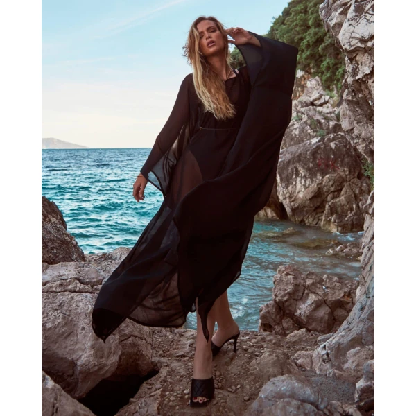 Vellichor overlay in black beachwear dress Beachwear beach wear Luxury Shoes 