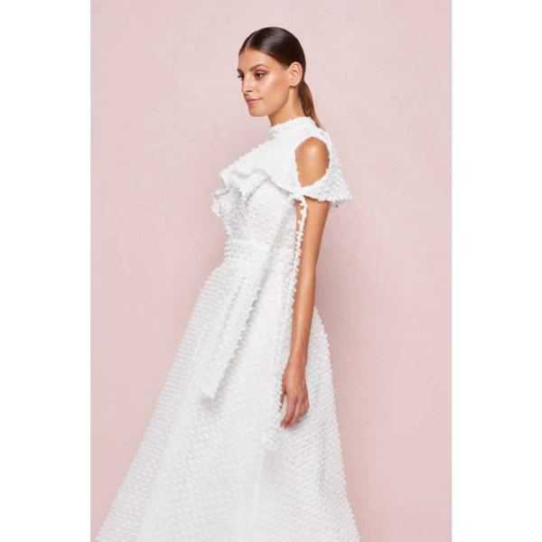 Cotton bud yellow midi dress Clothing dress Luxury Shoes 