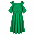 Cotton bud yellow midi dress Clothing dress Luxury Shoes 