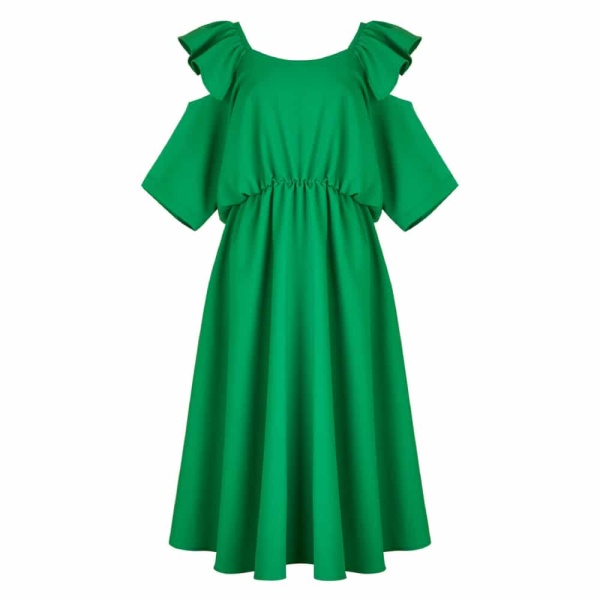 Cotton bud yellow midi dress Clothing dress Luxury Shoes 