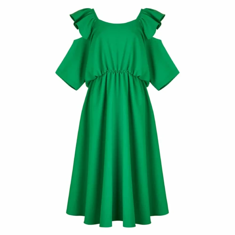 Cotton bud yellow midi dress Clothing dress Luxury Shoes 