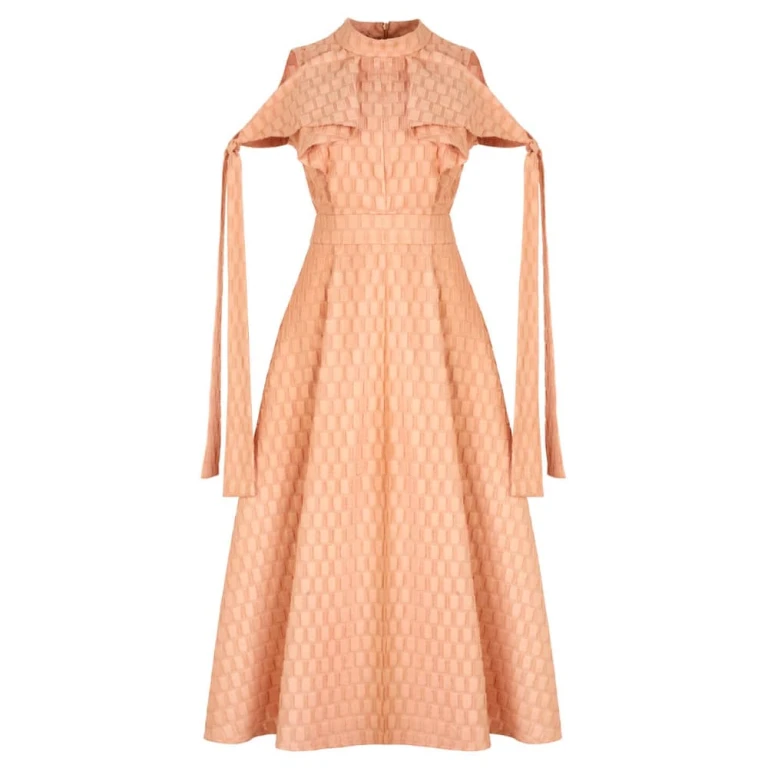 Cotton bud yellow midi dress Clothing dress Luxury Shoes 