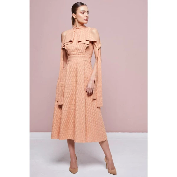 Cotton bud yellow midi dress Clothing dress Luxury Shoes 