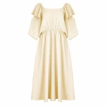 Cotton bud yellow midi dress Clothing dress Luxury Shoes 