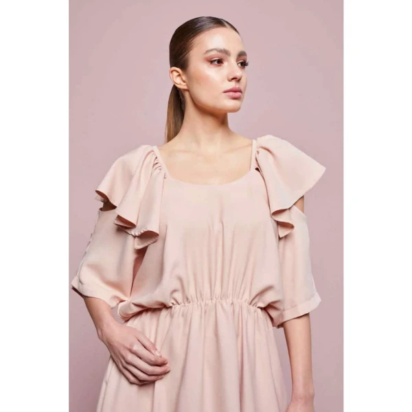 Cotton bud yellow midi dress Clothing dress Luxury Shoes 