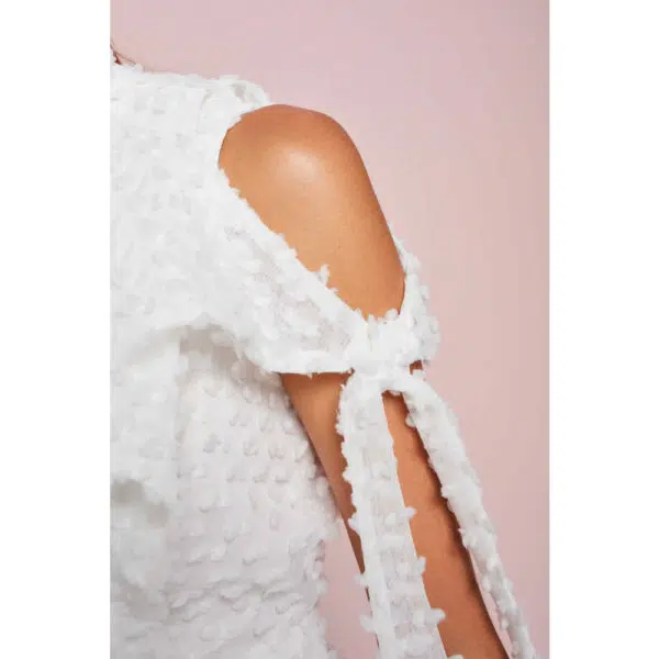 Poca & Poca Swan lake white midi dress, view 5