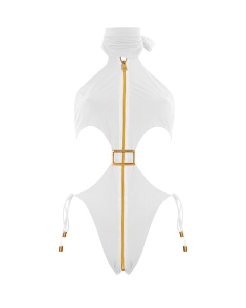 Cynosure swimwear in white Beachwear emerging designer Luxury Shoes 