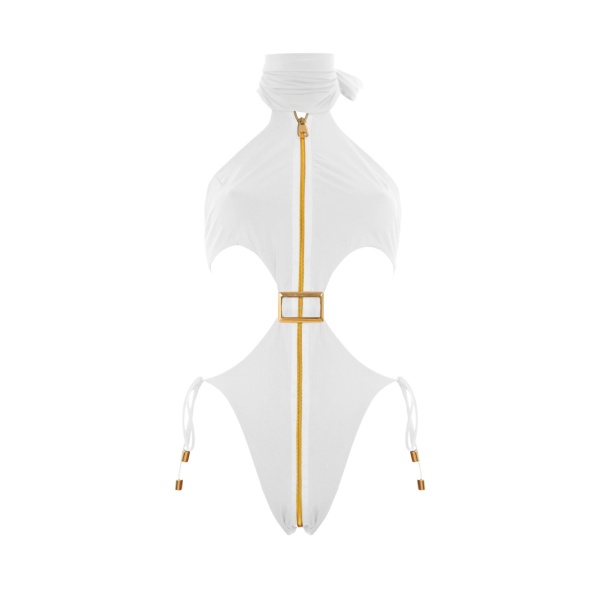 Cynosure swimwear in white Beachwear emerging designer Luxury Shoes 