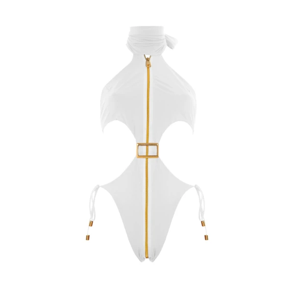 Cynosure swimwear in white Beachwear emerging designer Luxury Shoes 