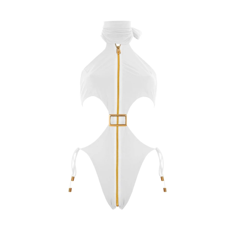 Cynosure swimwear in white Beachwear emerging designer Luxury Shoes 