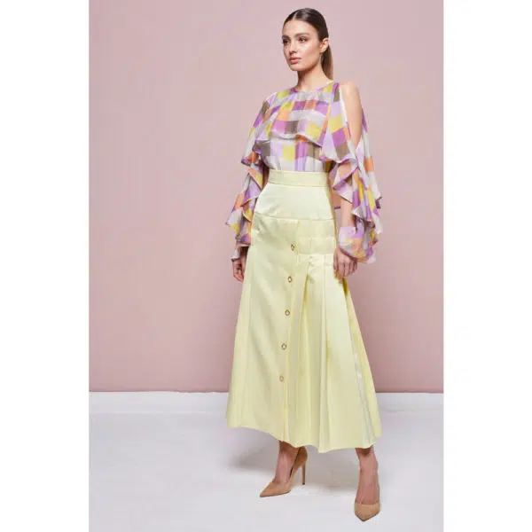 Poca & Poca Candy flurry colorful checkered blouse, view 4