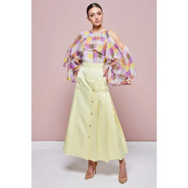 Poca & Poca Candy flurry colorful checkered blouse, view 3