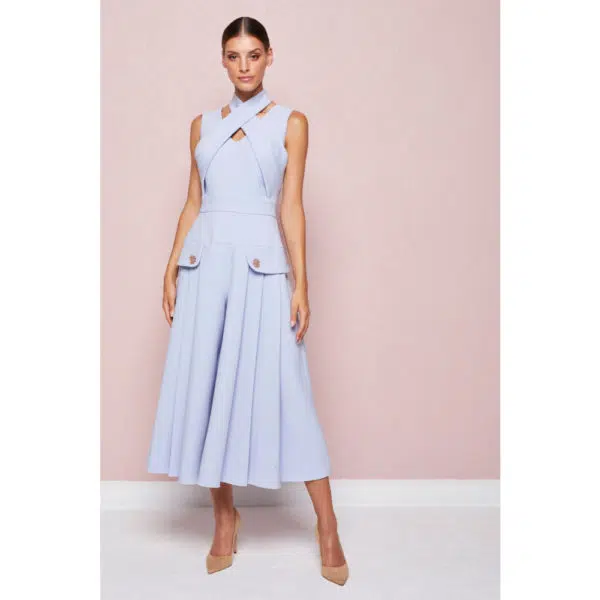 Poca & Poca Forget me not blue jumpsuit, view 2