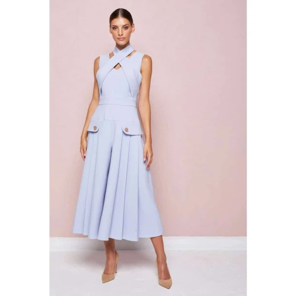 Forget me not blue jumpsuit Clothing exclusive design Luxury Shoes 