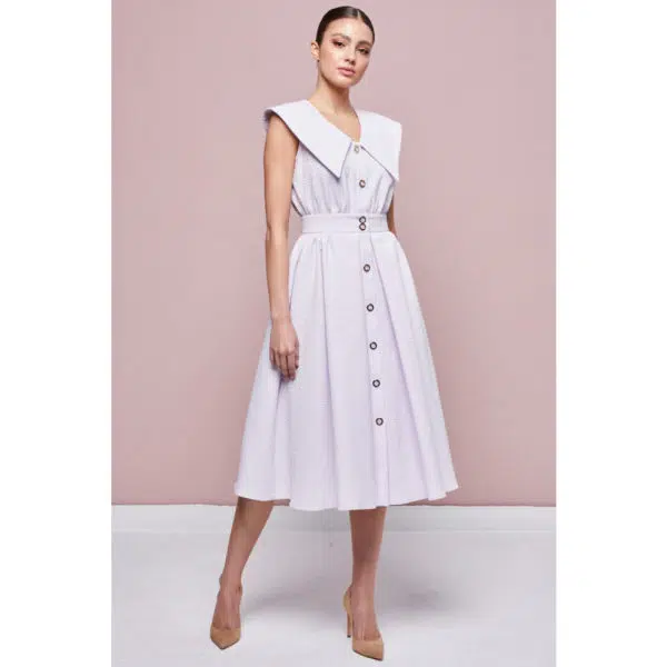 Poca & Poca Antalya’s dream white textured dress, view 3