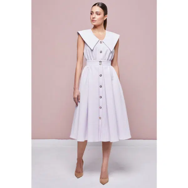 Poca & Poca Antalya’s dream white textured dress, view 2