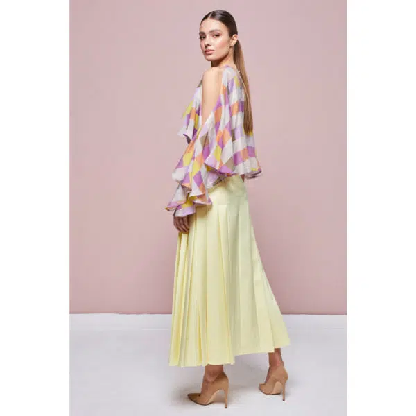 Poca & Poca Candy flurry colorful checkered blouse, view 5