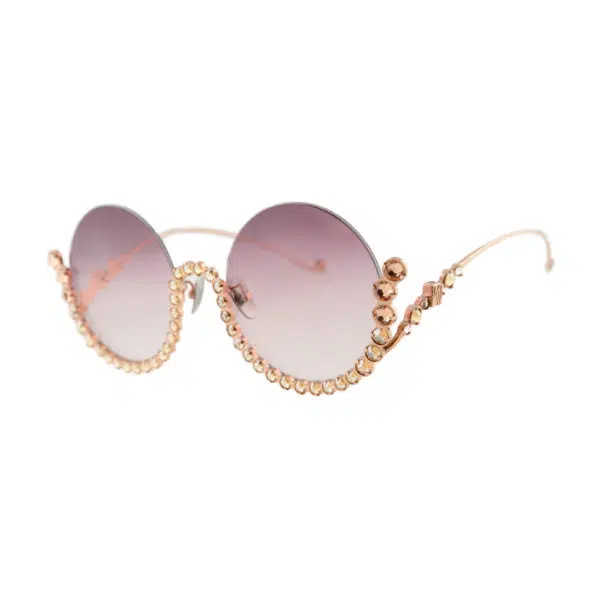 Anna-Karin Karlsson Half moon rose gold sunglasses, view 2