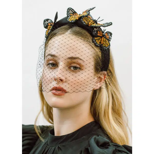 Jennifer Behr Monarch voilette headband, view 3
