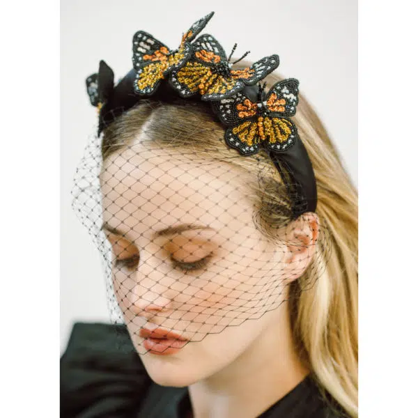 Jennifer Behr Monarch voilette headband, view 2