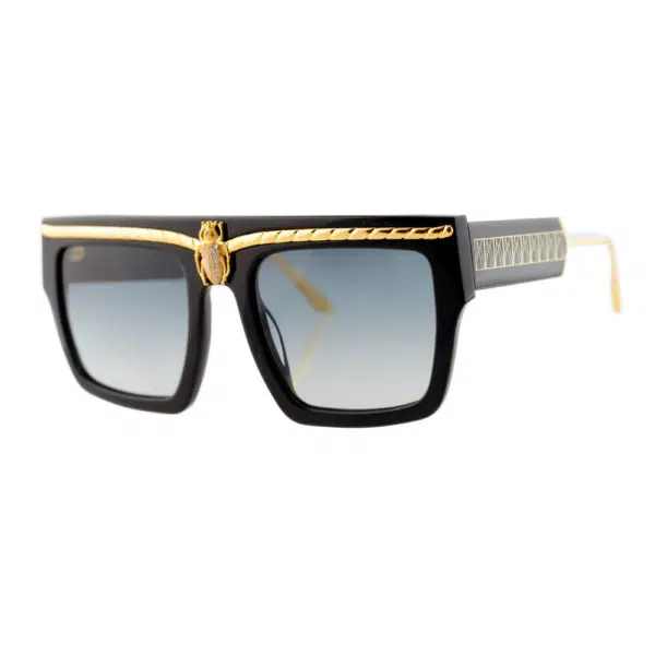 Anna-Karin Karlsson phat cat black gold bug sunglasses, view 2