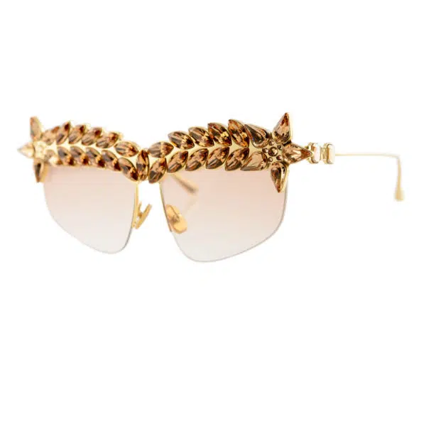 Anna-Karin Karlsson Decadent too gold crystal sunglasses, view 2