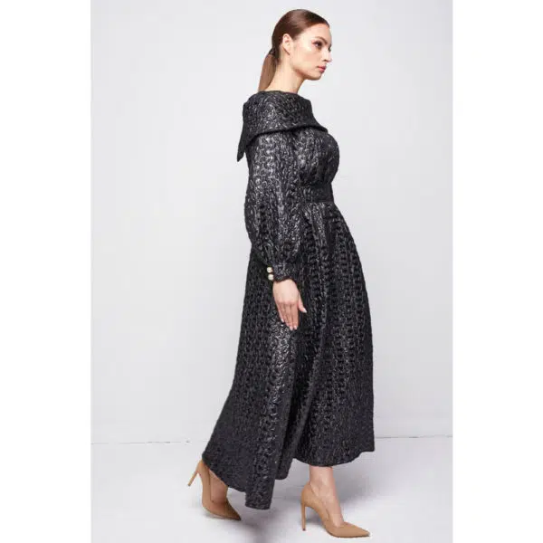 Poca & Poca Midnight brilliant black dress, view 4