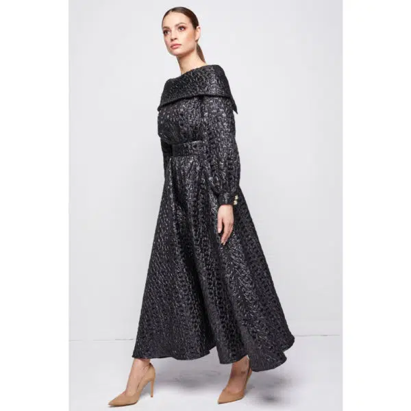 Poca & Poca Midnight brilliant black dress, view 3