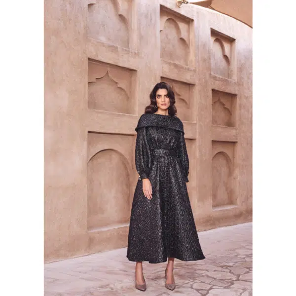 Poca & Poca Midnight brilliant black dress, view 2