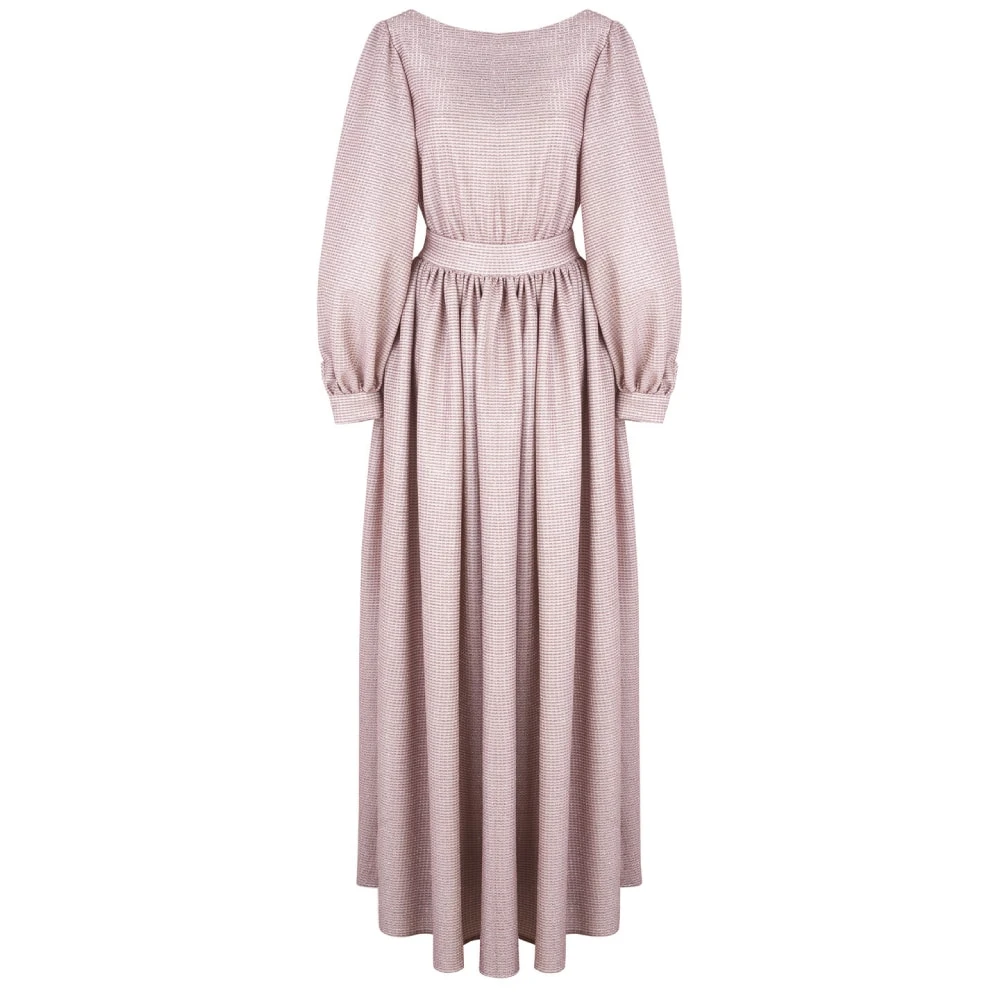 New 57857 (23) Rosè bellini pink embossed dress Clothing dress Luxury Shoes