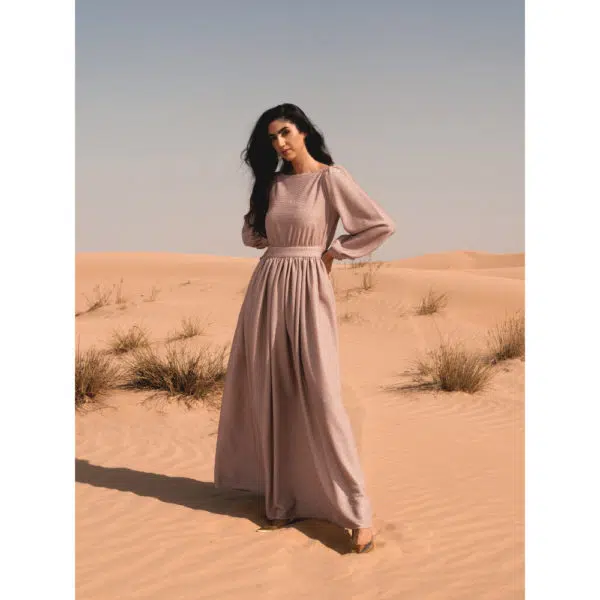 Poca & Poca Mermaid’s call pink and sparkly maxi dress, view 2