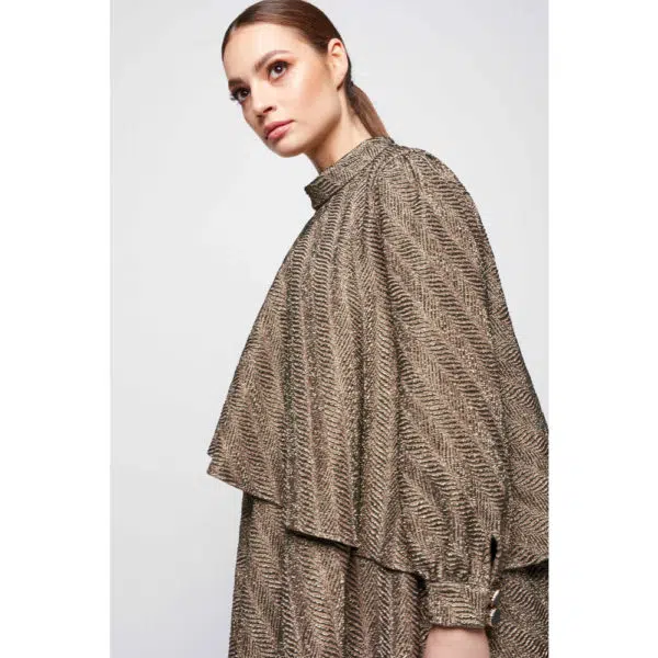 Poca & Poca Willow river gold asymmetrical dress, view 5