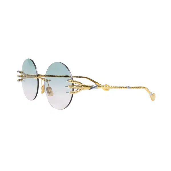 Anna-Karin Karlsson The claw & the nest round gold blush sunglasses, view 2