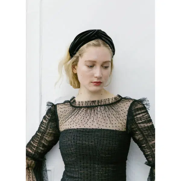 Jennifer Behr Twist In velvet headband, view 2