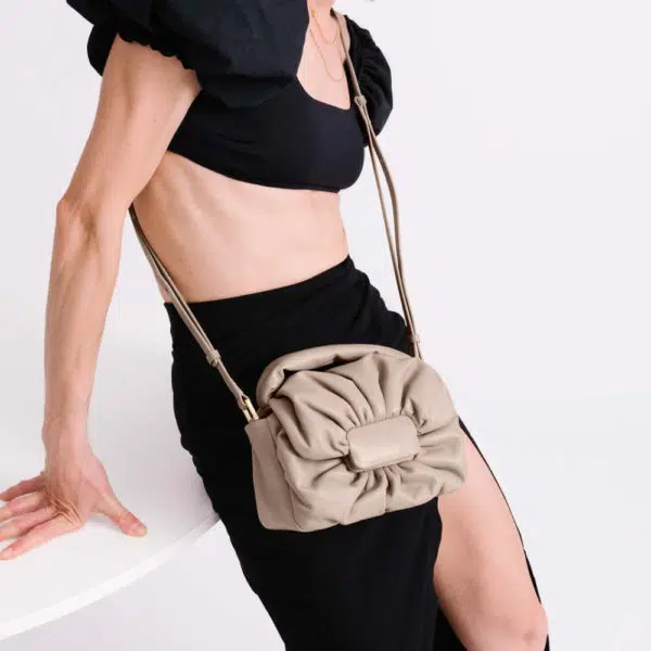 Mlouye Puff flap stone bag, view 2
