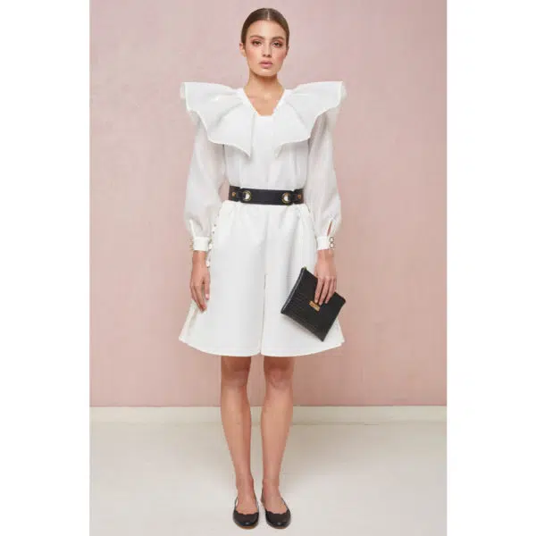 Poca & Poca Cofee grain leather belt, view 2