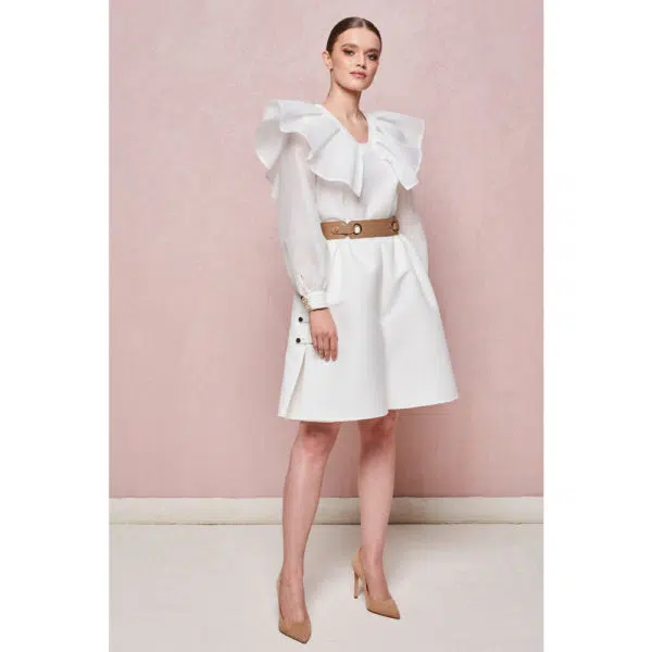 Poca & Poca Sleek peanut brown leather belt, view 2